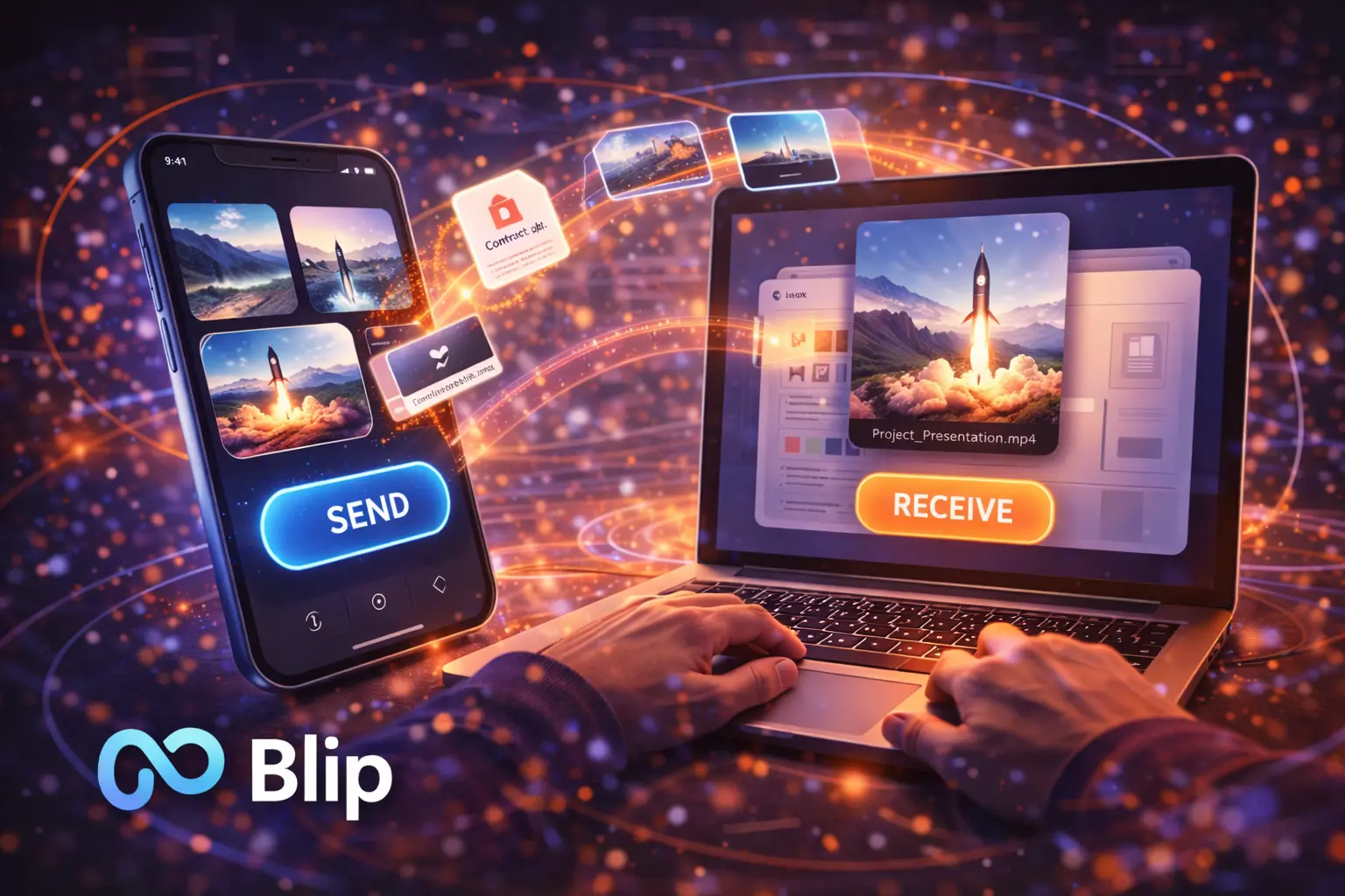 مشاركة الملفات بسرعة وبدون حدود باستخدام Blip