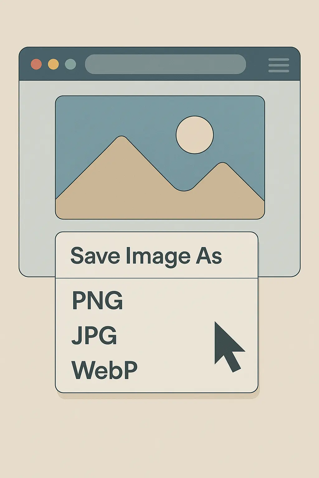 حفظ الصور باي صيغه